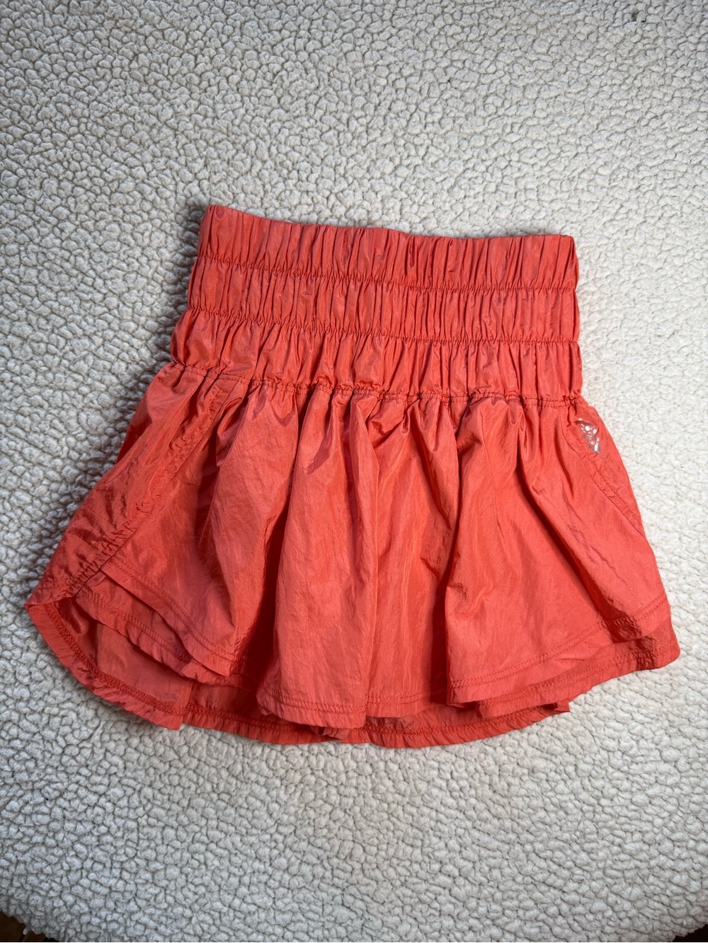FP Movement by Free People Coral Athletic Skort with Smocked Waist